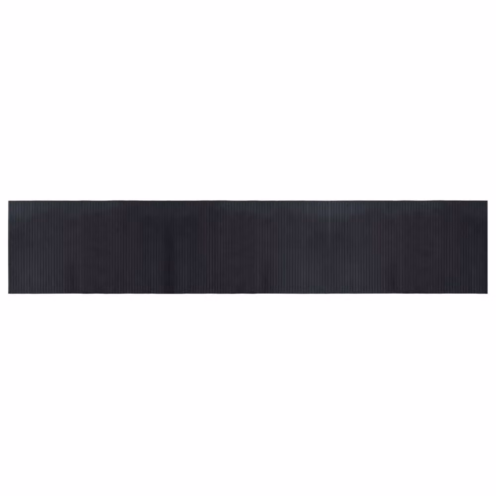 Berkfield Home Rectangular Bamboo and Polypropylene Non-Slip Rug, Black, W: 60 cm, L: 300 cm – 2