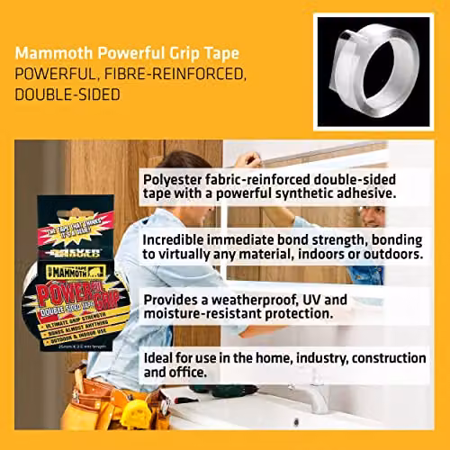 Sika Double Sided Transparent Tape, W: 50 mm, L: 2.5 m – 3