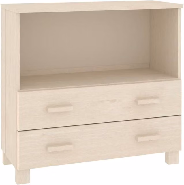 Berkfield Home Hamar Sideboard in Honey Brown Solid Pine Wood, W: 85 cm, D: 35 cm, H: 80 cm – 1