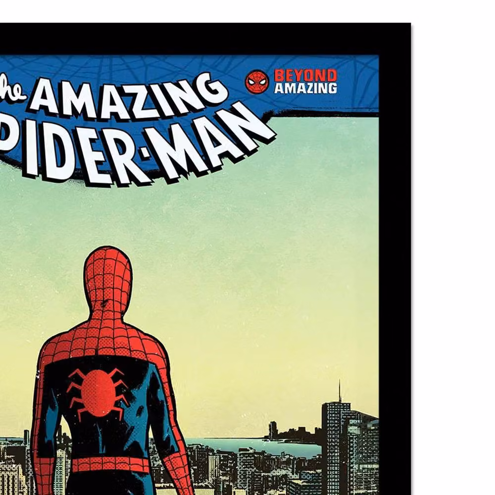 Marvel Skyline Multicolour Framed Paper Poster with Retro City Landscape Graphic – 2