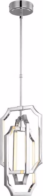 Elstead Audrie LED Medium Suspended Ceiling Pendant Light in Silver and Grey