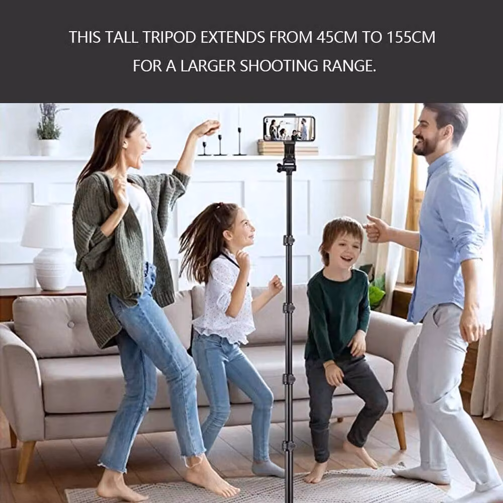 VOGREX Flexible Tripod Selfie Stick with Bluetooth Remote Holder Stand, Black – 5