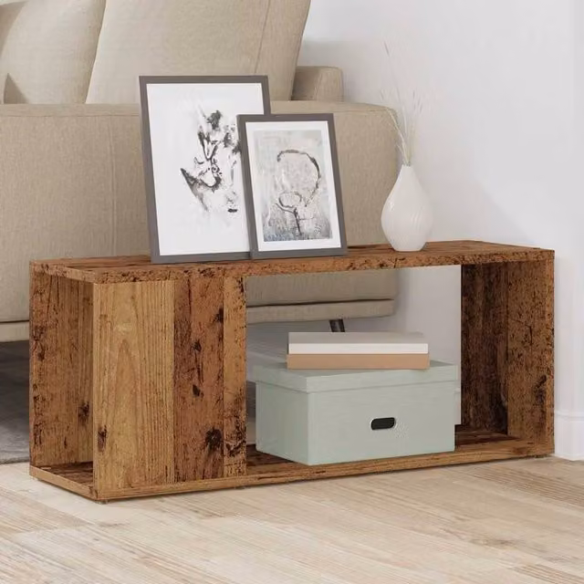 Berkfield Home TV Cabinet in Old Wood Brown, Engineered Wood, W/D/H: 80 x 24 x 32 cm – 1