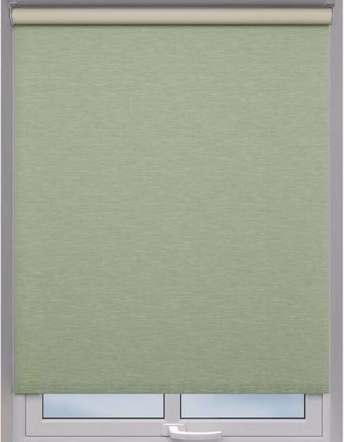 Terrys Yasmin Made to Measure Blackout Roller Blind in Black and Green Fern Design