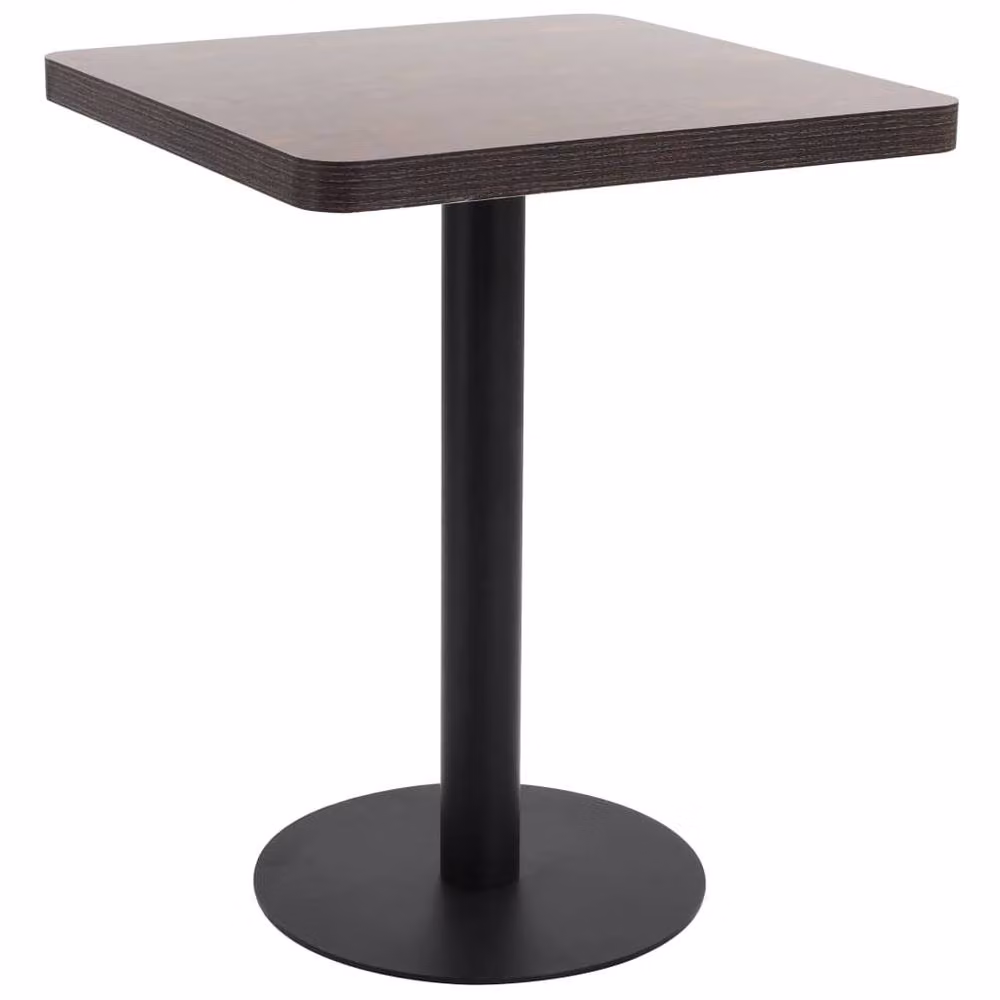 Berkfield Home Elegant Bistro Table in Dark Brown, W/D/H: 60 x 60 x 75 cm – 2