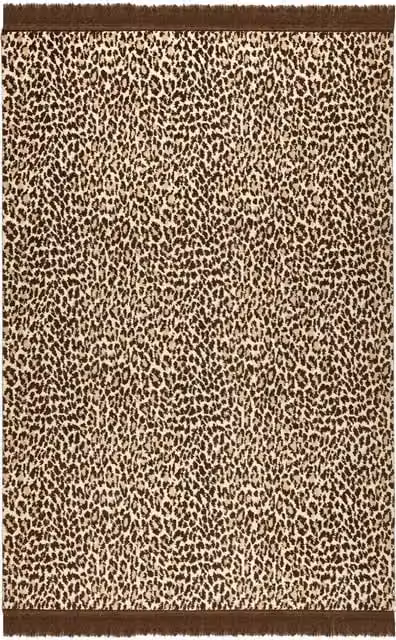 House of Hackney WILD CARD Wool Animal Print Rug in Butterscotch, Yellow and Brown