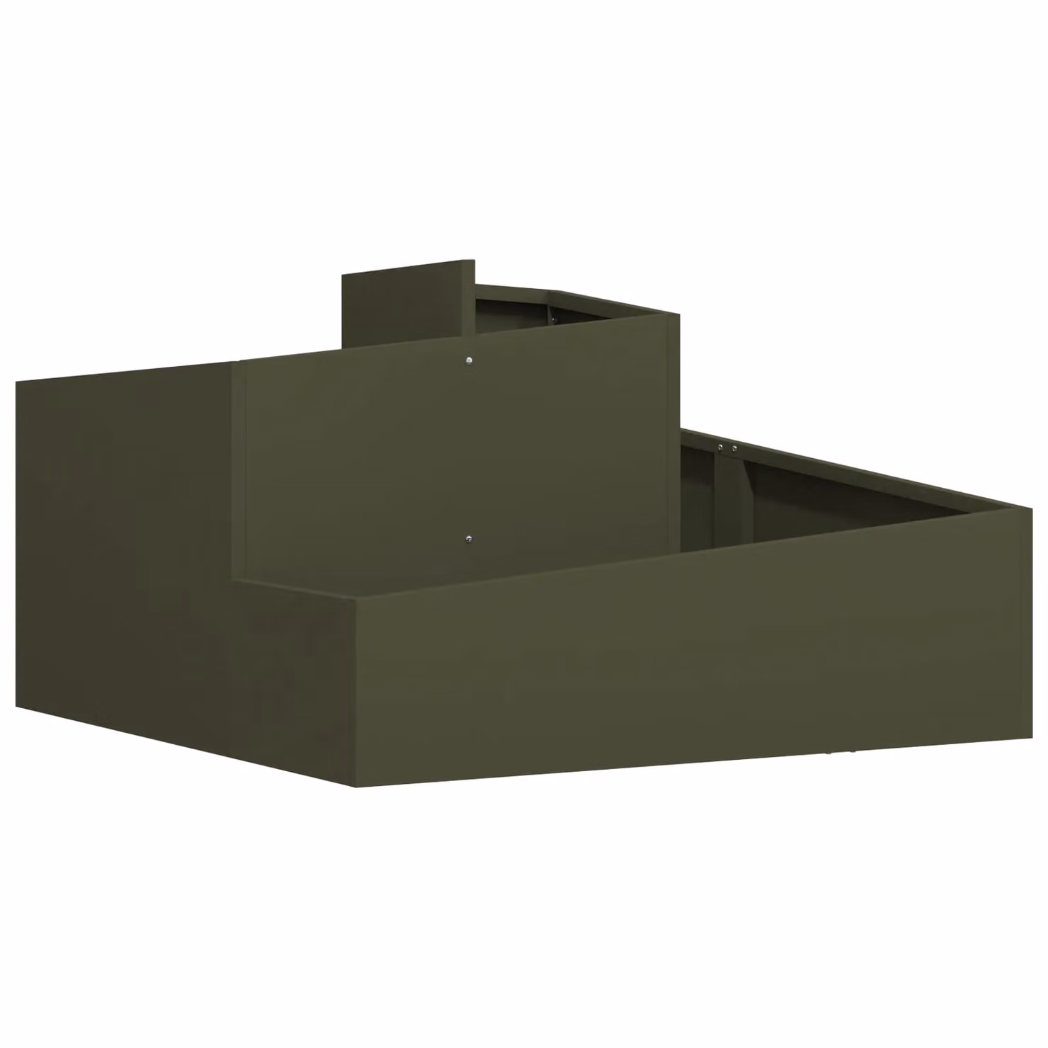 Berkfield Home Green Steel Planter Tub W: 80 cm, D: 80 cm, H: 50 cm – 2