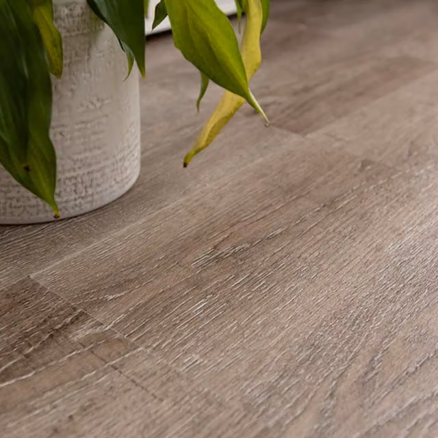 d-c-fix Self-Adhesive Rustic Oak Wood Look Vinyl Floor Tiles, Brown, 1sqm