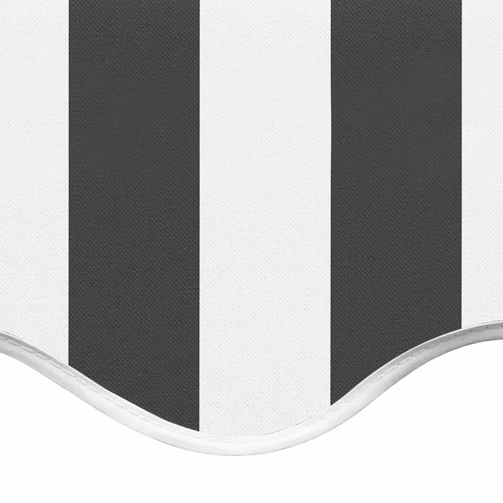 Berkfield Home Replacement Awning Fabric in Black, Anthracite and White, Polyester, W: 3.5 m, D: 2.5 m – 3