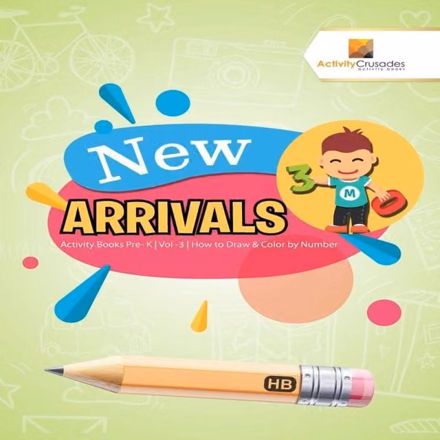 Activity Crusades How to Draw Colour Activity Book Pre-K Volume 3, Multicolour