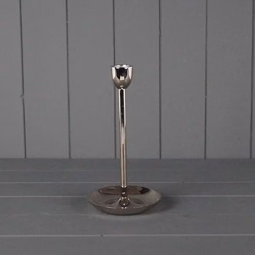 Gift Company Grey Metal Taper Candle Holder, Height: 21 cm – 1