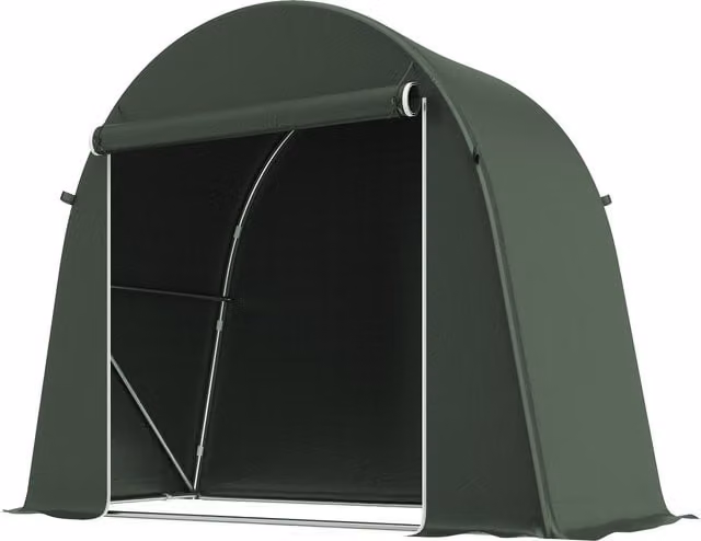 Outsunny Green Waterproof Garden Storage Bike Tent with Galvanised Metal Frame, W/D/H: 243.84 x 121.92 x 200 cm – 1