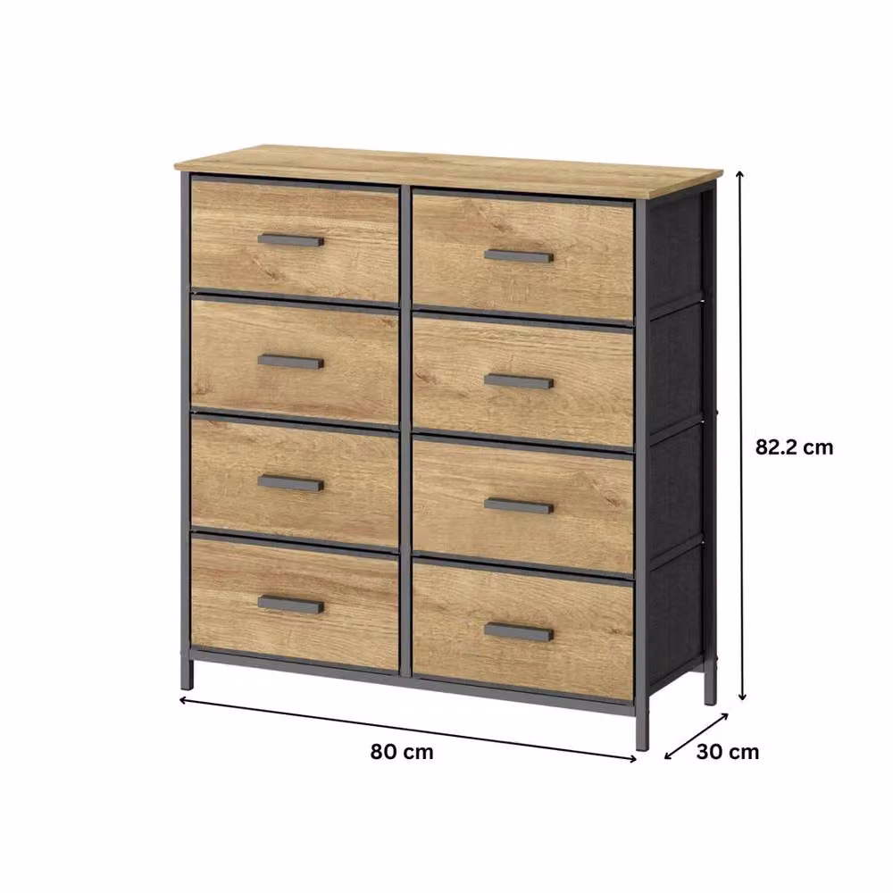FORGEVIO Modern 8 Drawer Storage Chest in Brown – 2