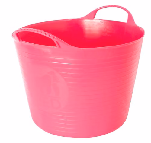 Red Gorilla Pink Small Plastic Tub Trug with Handles, 14L