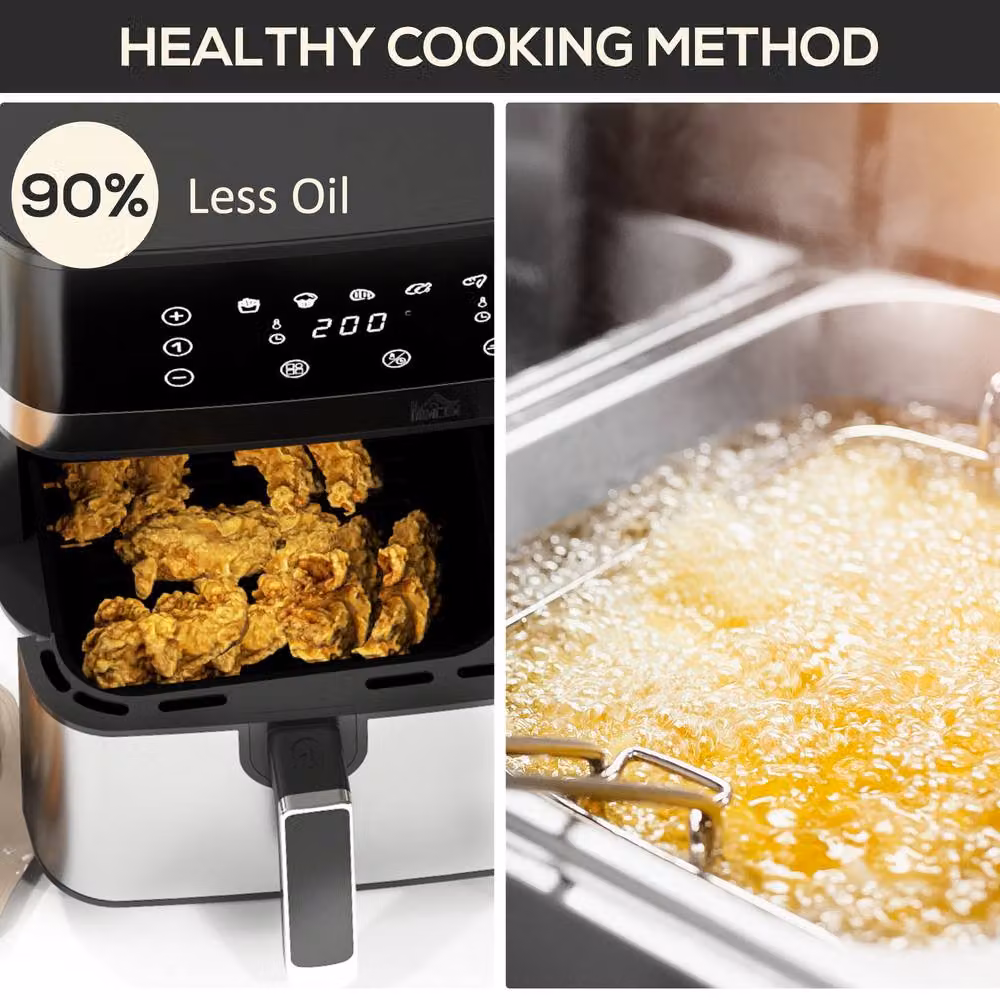 STILVORA Dual Basket Air Fryer with Sync Function in Black – 9