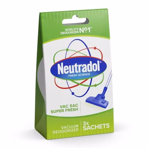 Neutradol Vac Deodoriser Super Fresh Sachet Pack of 3