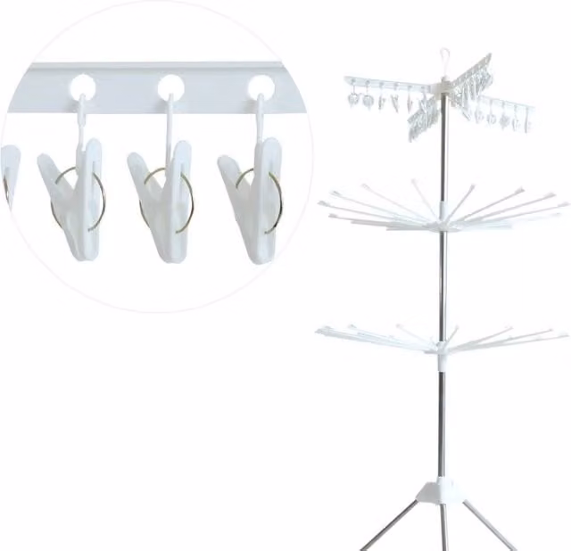 Havendro Portable Foldable Metal Garment and Laundry Drying Rack in White