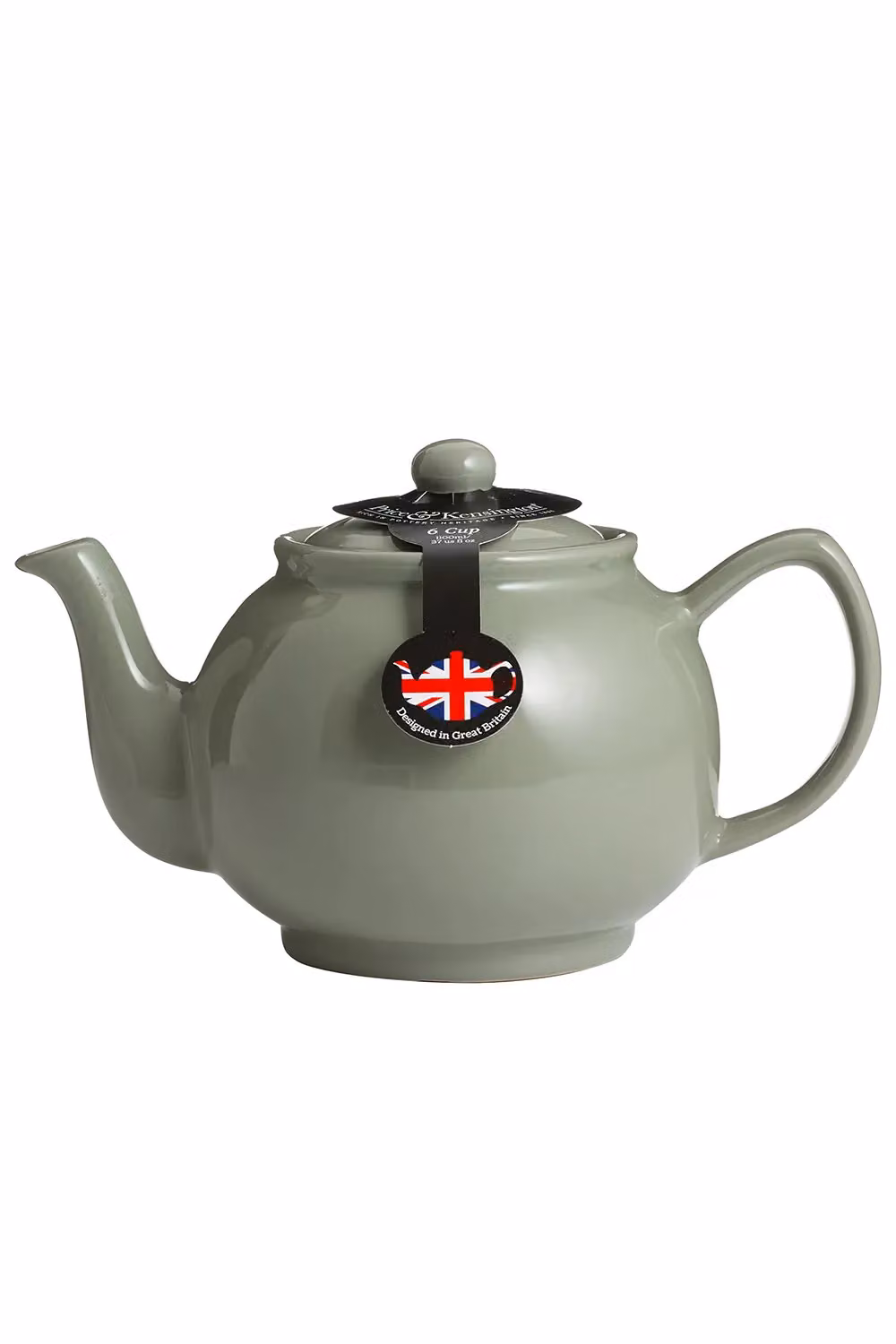 Rayware Kensington Betty Shape Sage Green Ceramic Teapot, 1.1 l – 4