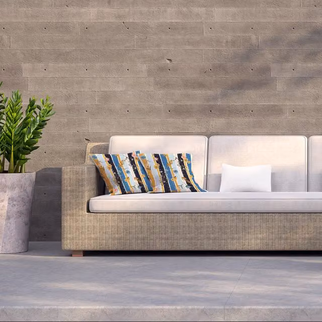 Andrew Lee Blue Striped Modern Outdoor Cushion, W: 60 cm x H: 60 cm