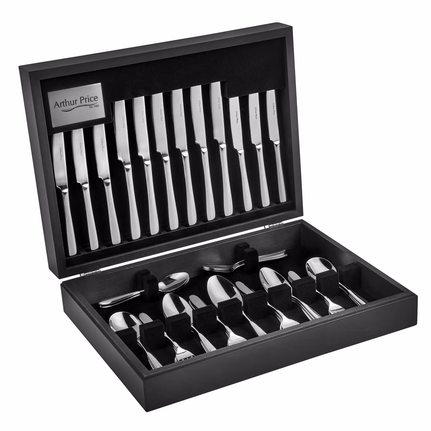 Arthur Price Willow 44 Piece 6 Person Stainless Steel Cutlery Set in Polished Silver – 2