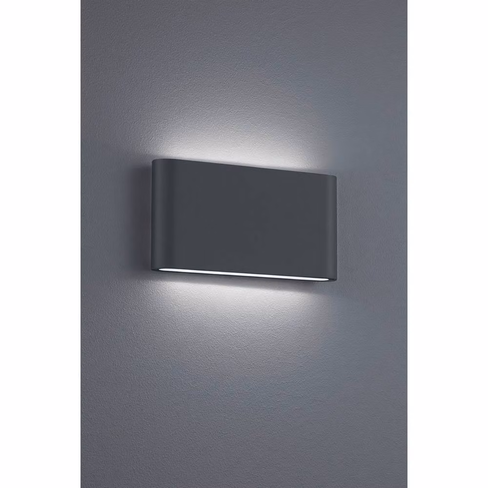 Netlighting Thames II Outdoor Up and Down Wall Lamp in Anthracite Black, IP54, 17 cm – 2