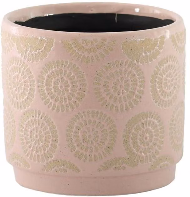 KDMD Pink Hortus Melbourne Cosmos Ceramic Tabletop Pot, W/D/H: 20 x 18.5 x 18.5 cm