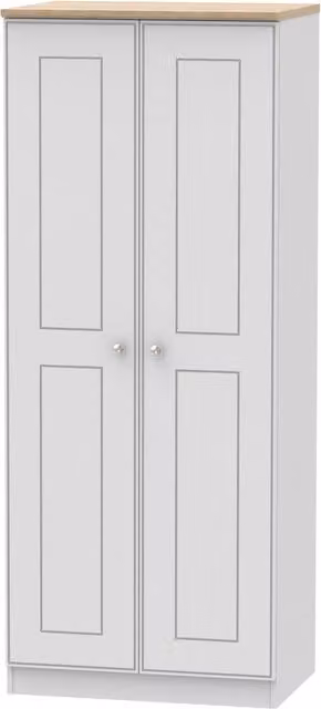 Ready Assembled 2 U Albert 2 Door Wardrobe in Grey