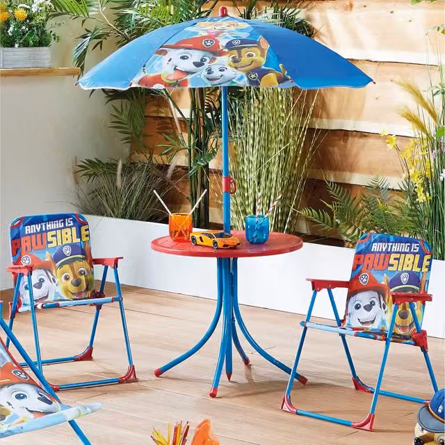 Relsy Blue Metal 4-Piece Patio Set for Children