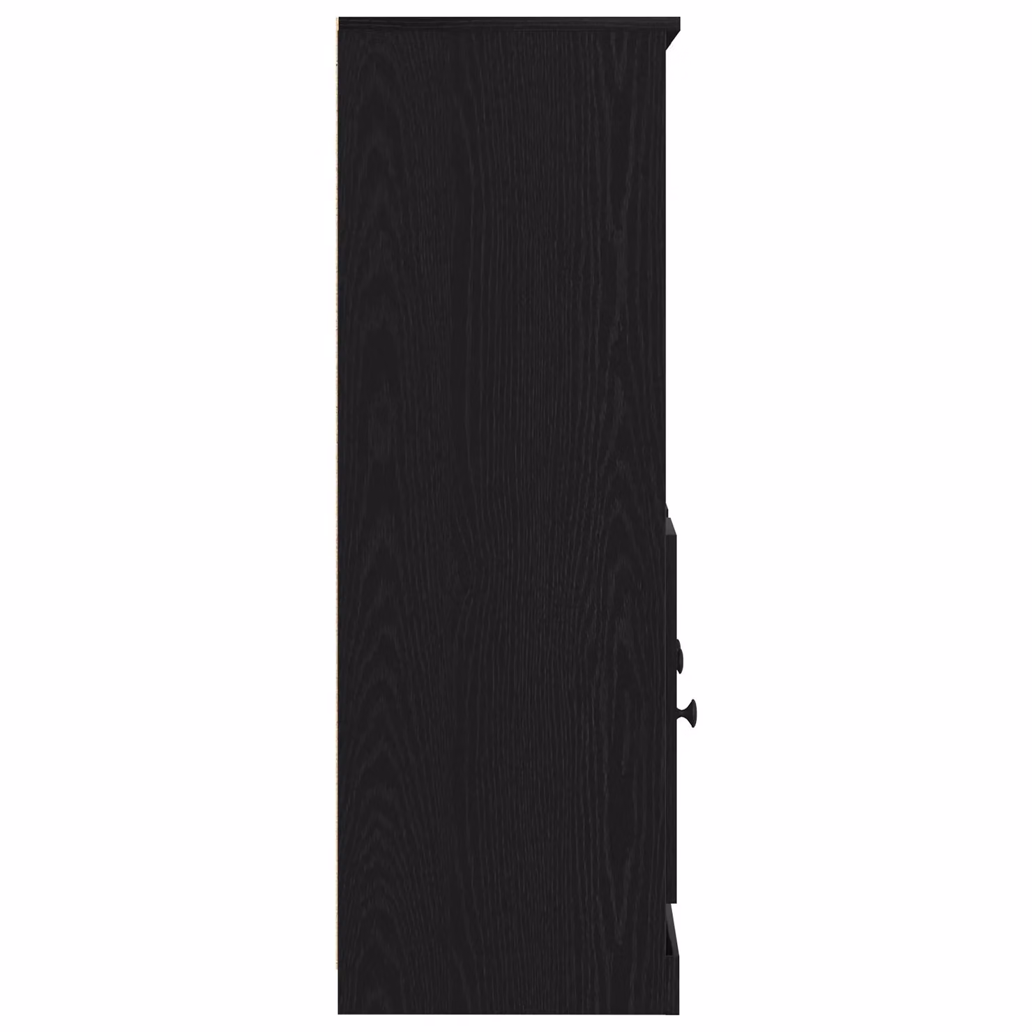 Berkfield Home Modern Black Oak Highboard with Hinged Doors and Internal Shelves, W/D/H: 132.5 x 35.5 x 103.5 cm – 3