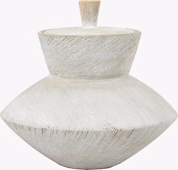 Perch & Parrow Ryo Small Ceramic Jar in White Pebble