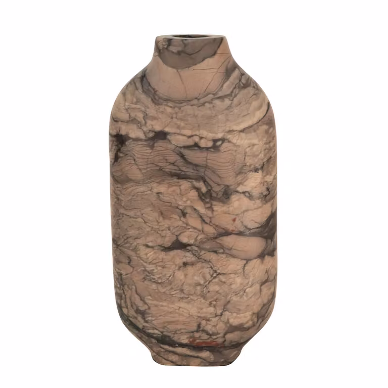Dome Deco ESME Abstract Ceramic Tabletop Vase in Beige