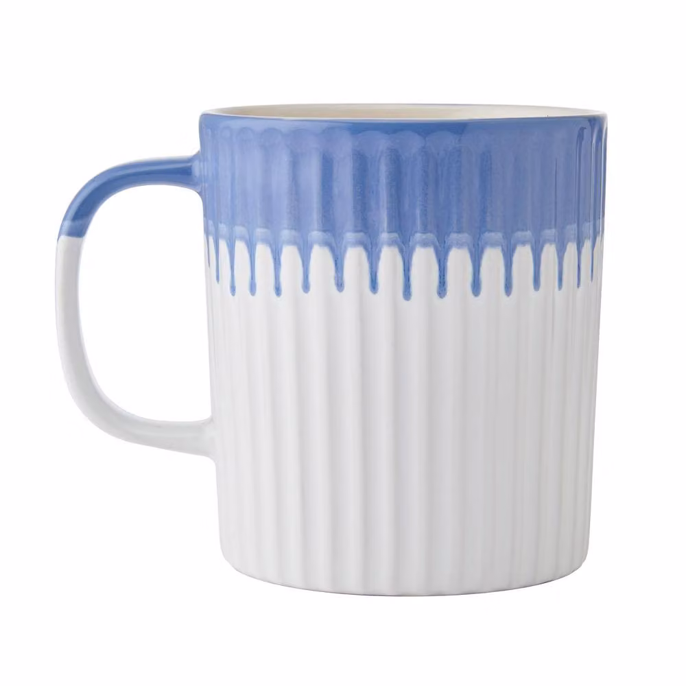 Mikasa Set of 4 Mid Blue Textured Stoneware Mugs – 2