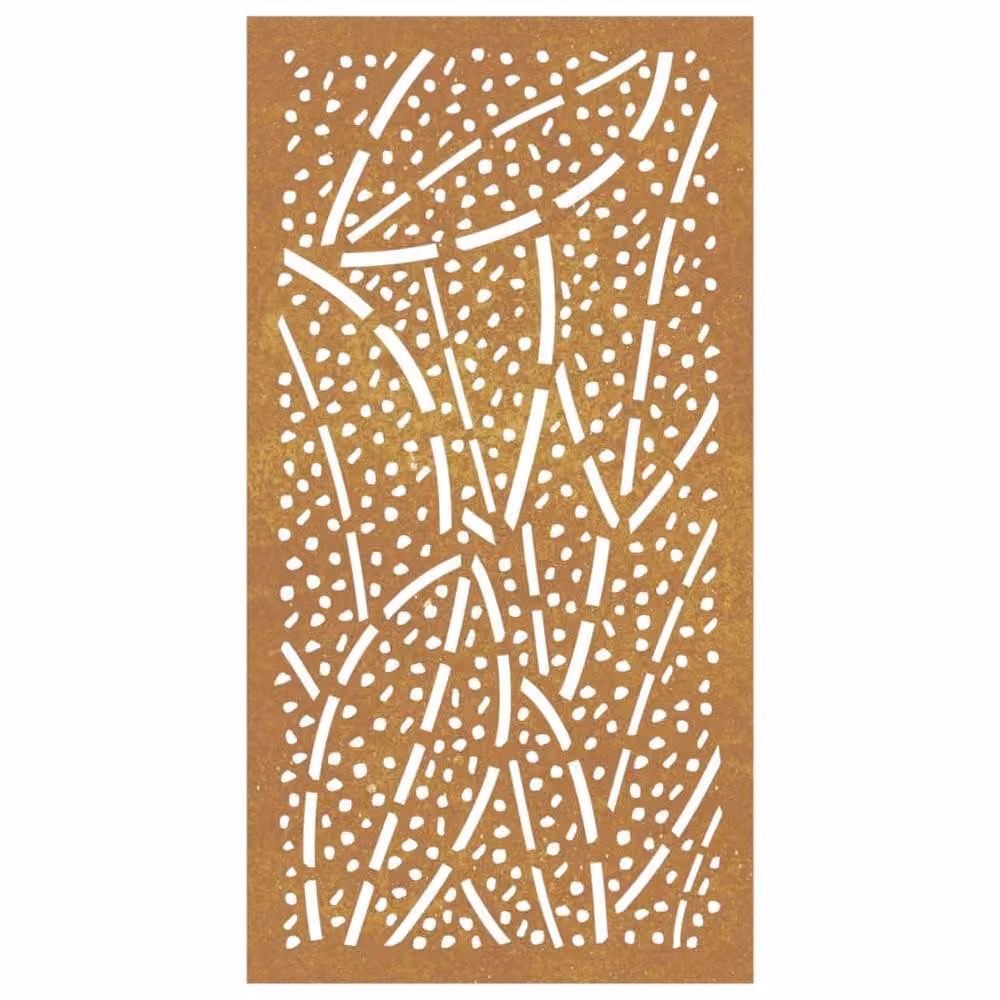 Berkfield Home Brown Corten Steel Floral Wall Decoration, W: 105 cm, H: 55 cm – 3