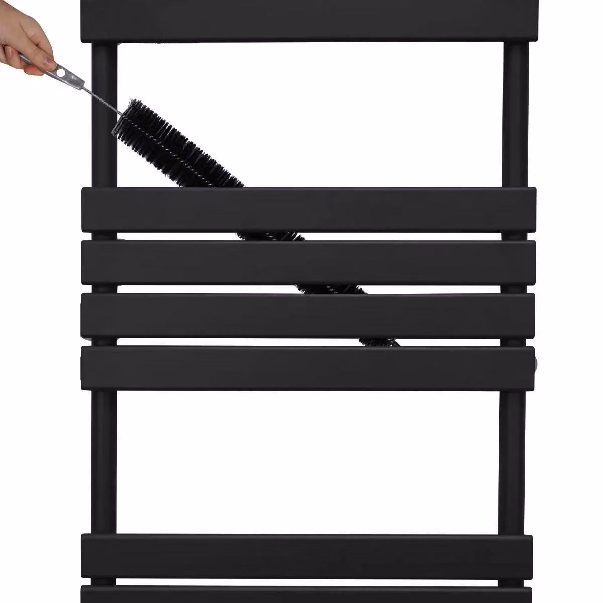 Monstershop Flat Panel Steel Towel Radiator in Black, W/H: 60 x 120 cm – 4