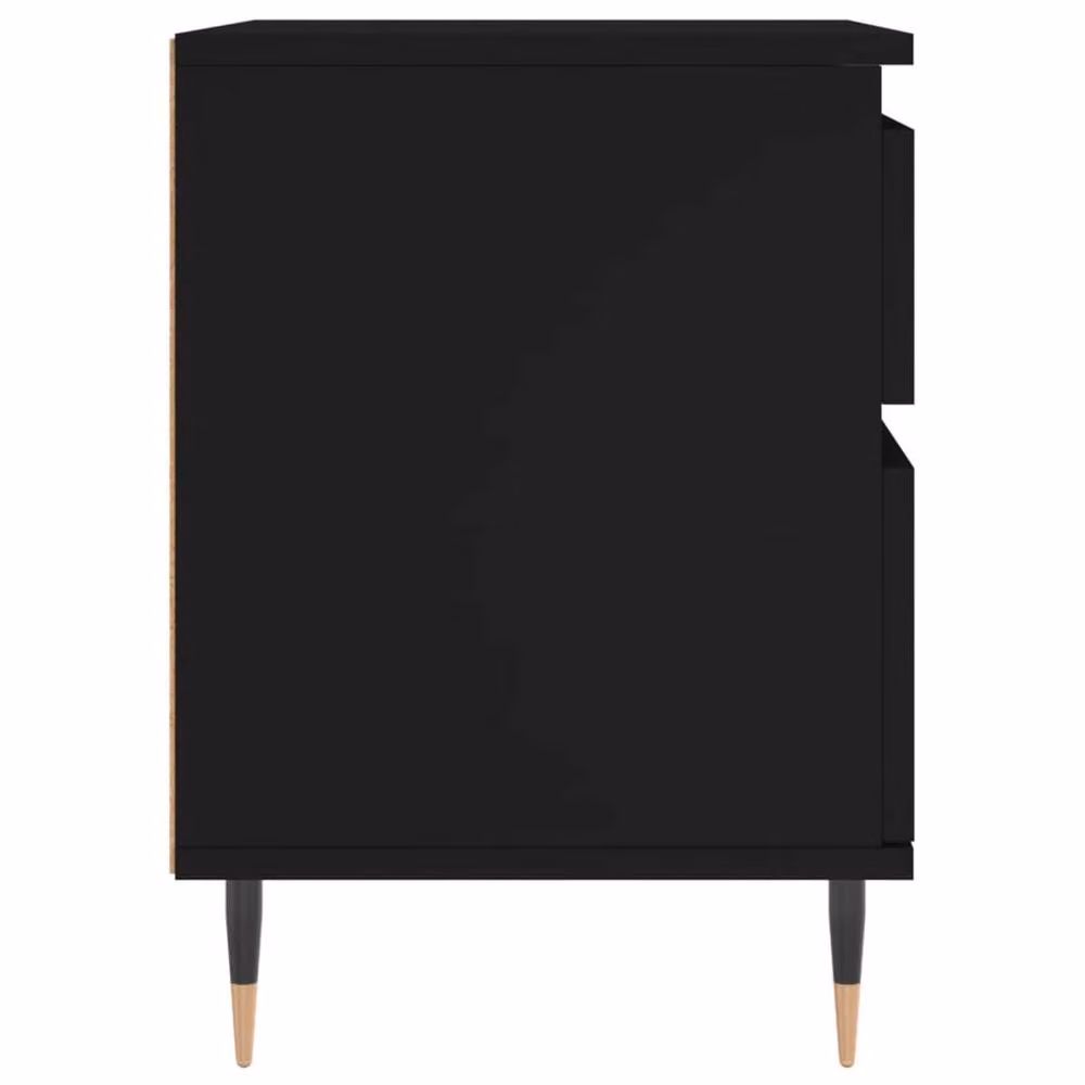 Berkfield Home Black Bedside Cabinet W/D/H: 40 x 35 x 50 cm – 5