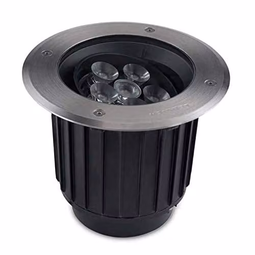 Netlighting Gea Outdoor LED Recessed Ground Uplight in Grey Stainless Steel, 1777lm, 4000K, IP67