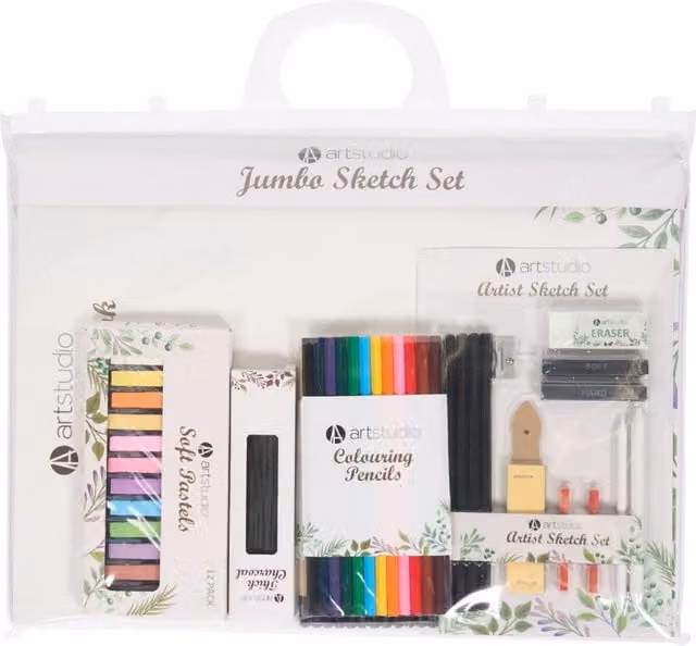 Art Studio Jumbo Sketch Set with Multicolour Paper