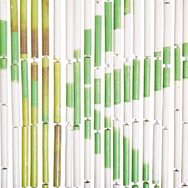 Berkfield Home Multicolour Bamboo Insect Door Curtain W/H: 90 x 200 cm