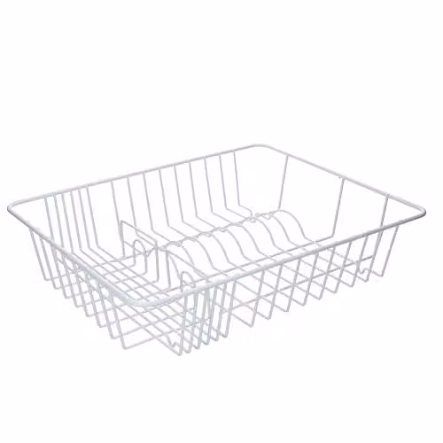 KitchenCraft Coated Steel Dish Drainer in White – 1