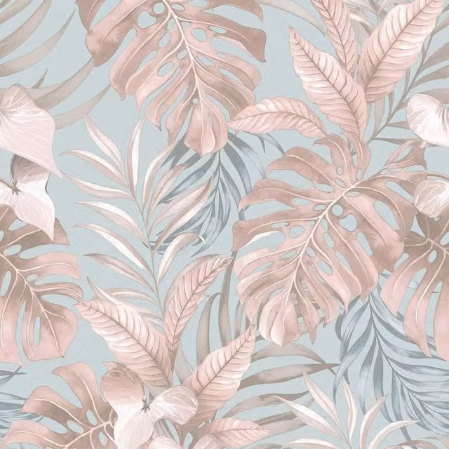 Muriva Teeva Jungle Pink Floral Botanical Wallpaper Roll