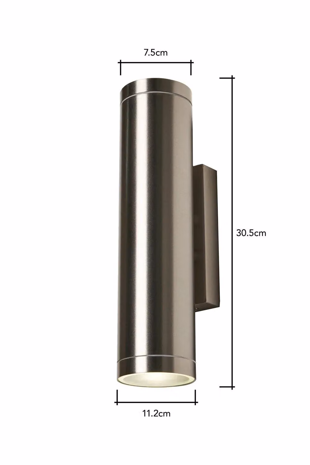 BHS Lighting Fabio Modern Up and Down Outdoor Wall Light in Metallic Silver – 4