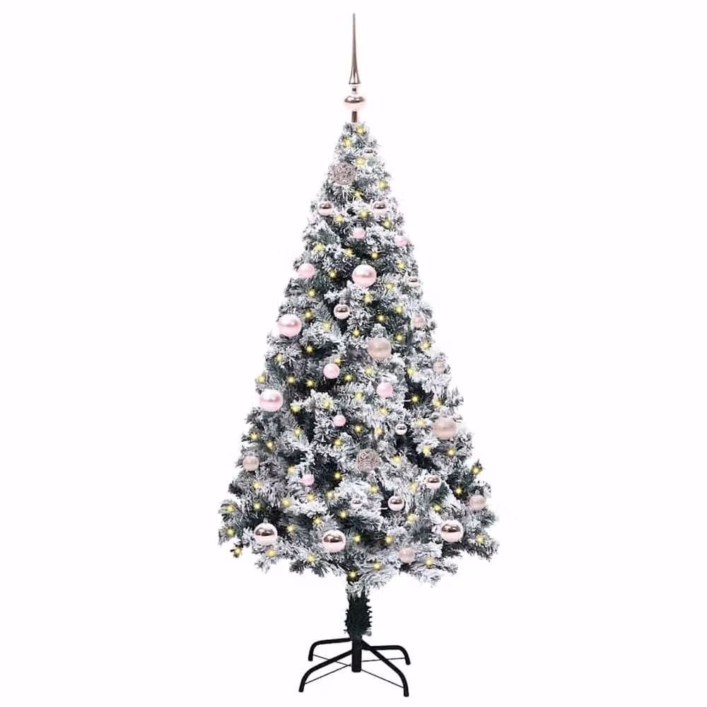 Berkfield Home Artificial Green Christmas Tree with 150 LEDs and Stand, Height: 150 cm – 2