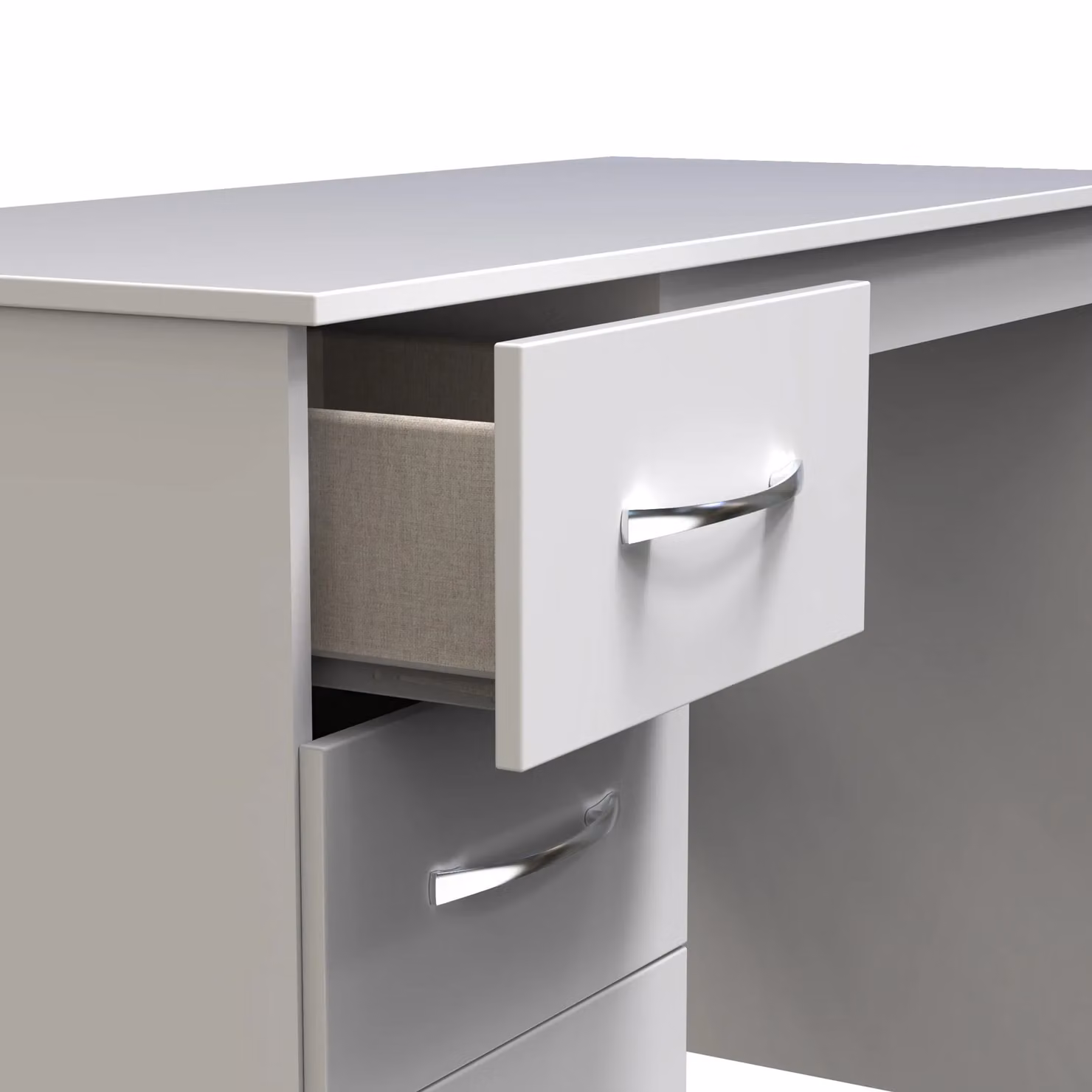 Ready Assembled 2 U Hampshire 3 Drawer Desk in White – 2