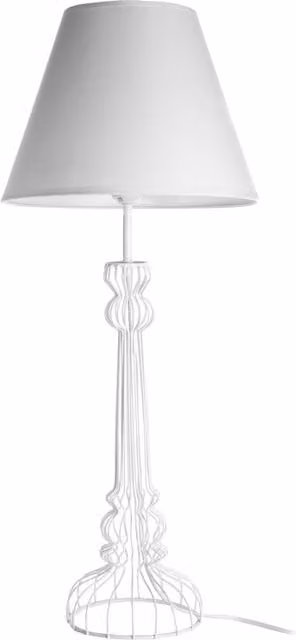 Orsina Black Silhouette Table Lamp with White Metal Wire Frame Base