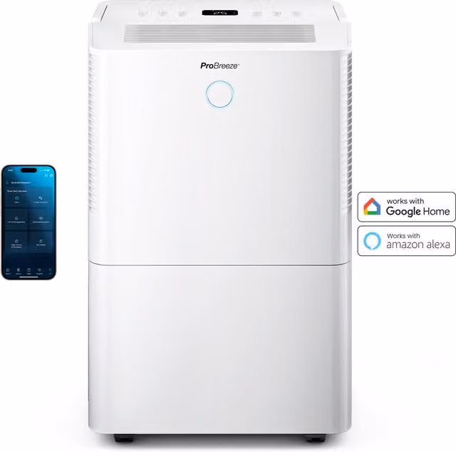 Pro Breeze Smart Compressor Dehumidifier with WiFi and App Control, White – 1