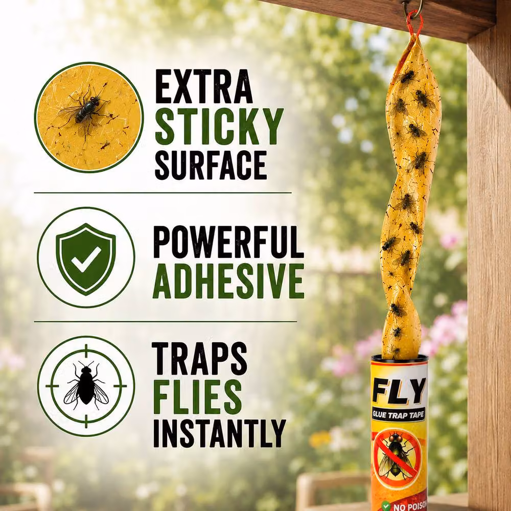 Marco Paul 30 Pack Extra Sticky Yellow Hanging Fly Glue Trap Rolls – 4