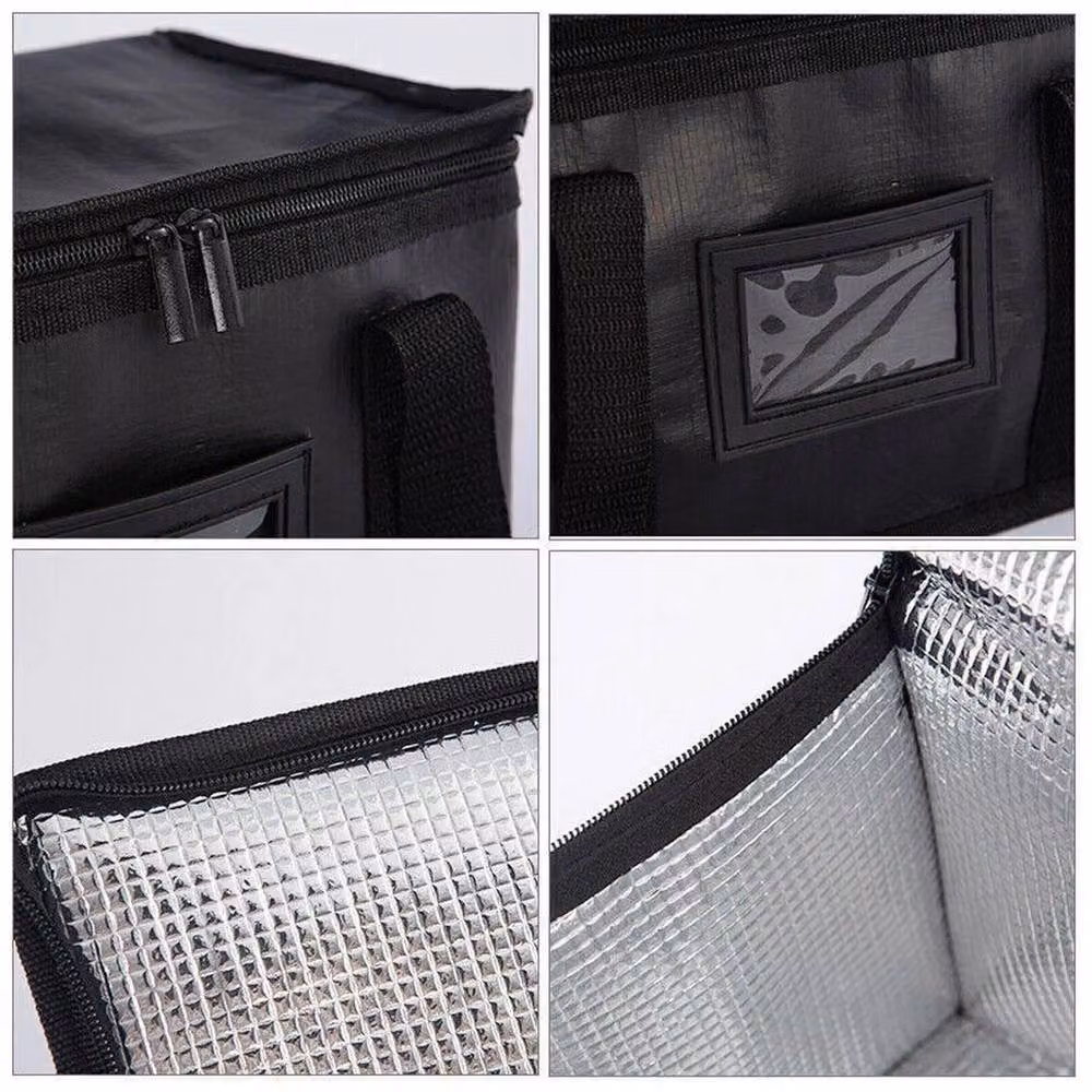 Kelvenix 70L Large Insulated Food Delivery Bag for Pizza and Takeaway, Black – 4