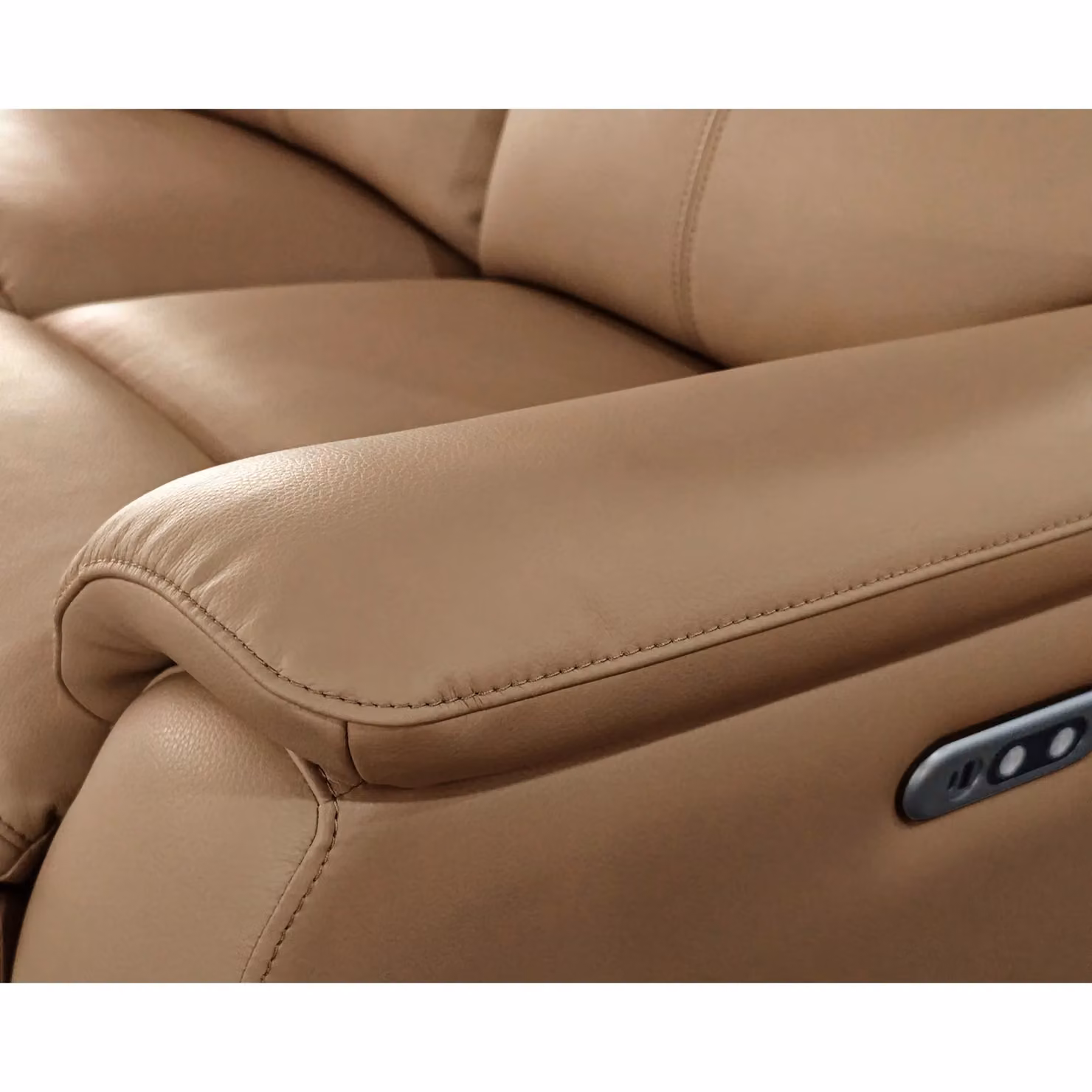 Aspire Kingsmere 3 + 2 Power Recliner Sofa Set in Brown Real Leather with USB Charging – 3