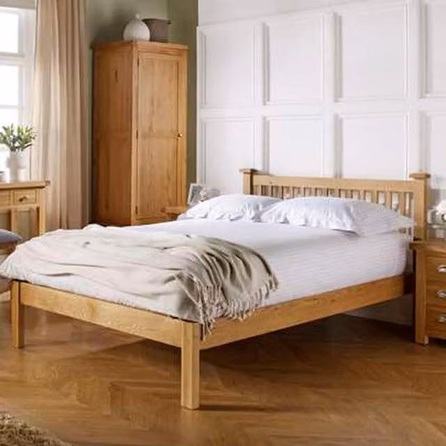 Birlea Woburn King Size Bed in Brown Oak Veneer