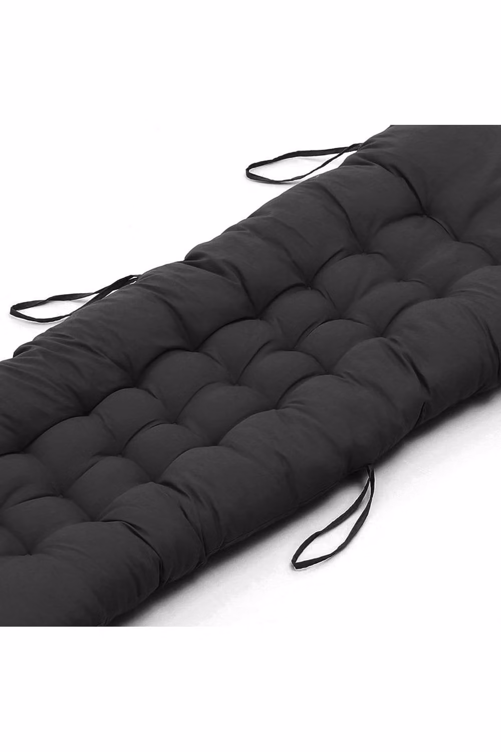 Living and Home Black Cotton Outdoor Chaise Lounge Chair Cushion, W: 48 cm, L: 125 cm – 4